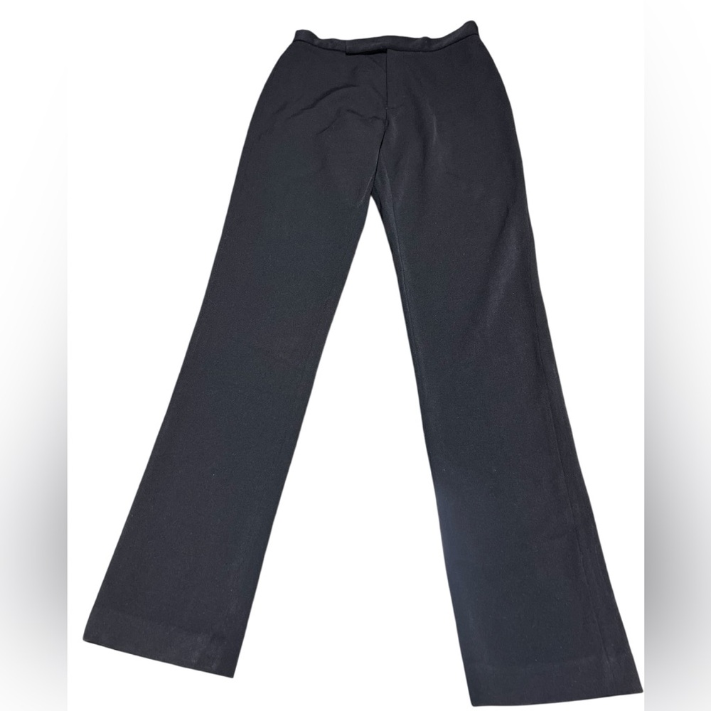 Ralph Lauren Purple Label black wool tailored straight leg trousers luxury